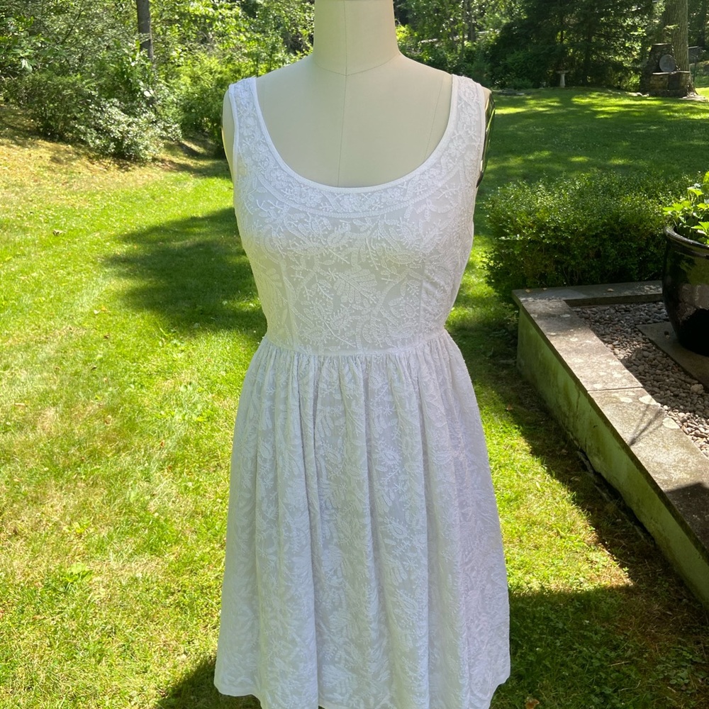 White lace Prada sun dress
